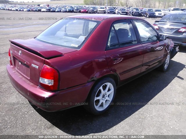 JM1BJ225710407552 - 2001 MAZDA PROTEGE LX/ES RED photo 4