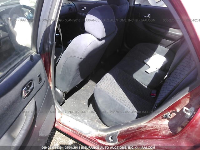 JM1BJ225710407552 - 2001 MAZDA PROTEGE LX/ES წითელი ფოტო 8