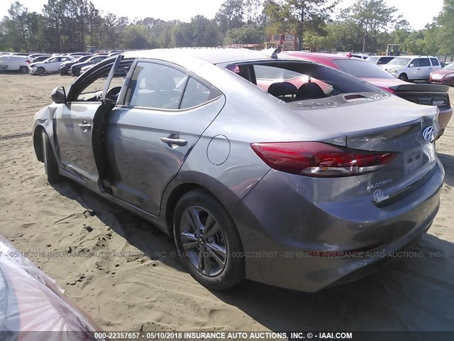 5NPD84LF4JH264361 - 2018 HYUNDAI ELANTRA SEL/VALUE/LIMITED GRAY photo 3