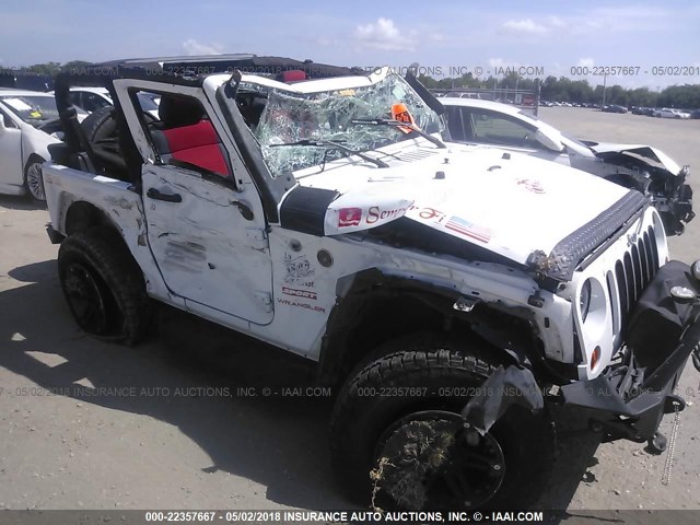 1C4AJWAGXCL284207 - 2012 JEEP WRANGLER SPORT WHITE photo 1