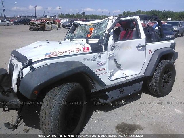 1C4AJWAGXCL284207 - 2012 JEEP WRANGLER SPORT 白色 照片 2