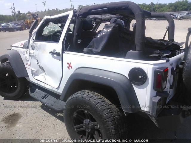 1C4AJWAGXCL284207 - 2012 JEEP WRANGLER SPORT 白色 照片 3
