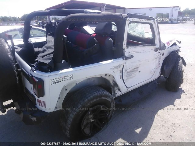 1C4AJWAGXCL284207 - 2012 JEEP WRANGLER SPORT WHITE photo 4