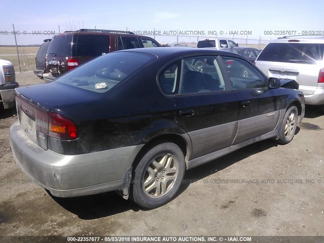 4S3BE686117200304 - 2001 SUBARU LEGACY OUTBACK LIMITED BLACK photo 4