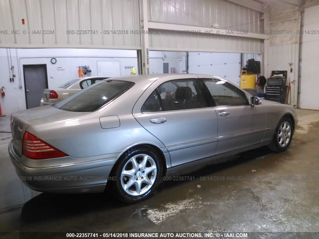 WDBNG83J16A462895 - 2006 MERCEDES-BENZ S 430 4MATIC SILVER photo 4