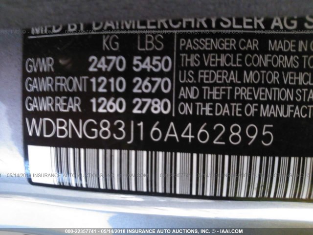 WDBNG83J16A462895 - 2006 MERCEDES-BENZ S 430 4MATIC SILVER photo 9