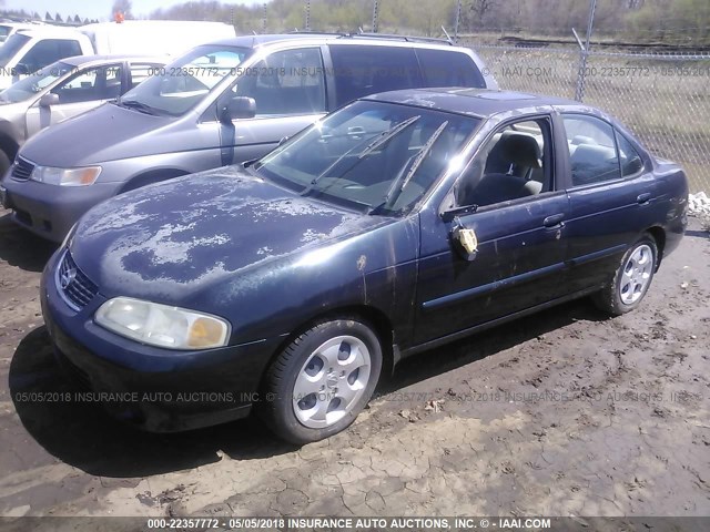 3N1CB51D93L709560 - 2003 NISSAN SENTRA XE/GXE GRAY photo 2