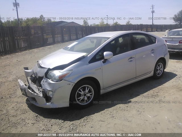 JTDKN3DU2A0117489 - 2010 TOYOTA PRIUS SILVER photo 2