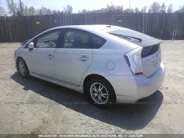 JTDKN3DU2A0117489 - 2010 TOYOTA PRIUS SILVER photo 3