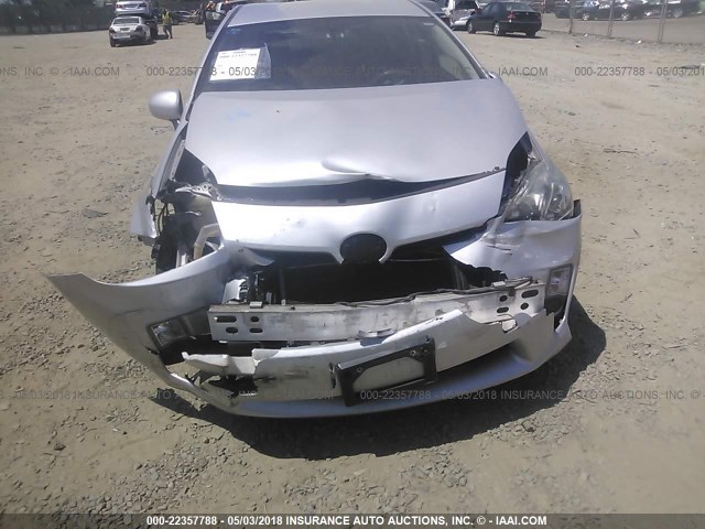 JTDKN3DU2A0117489 - 2010 TOYOTA PRIUS SILVER photo 6