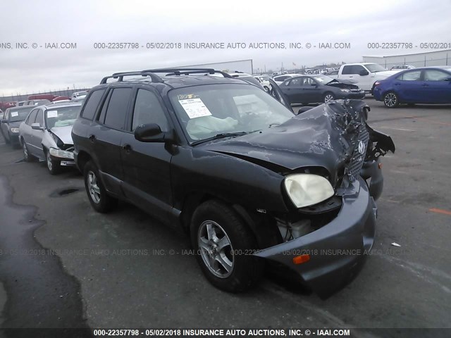 KM8SC73D63U527010 - 2003 HYUNDAI SANTA FE GLS/LX BLACK photo 1