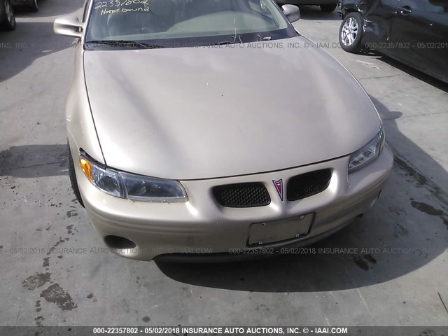 1G2WP52K8YF194307 - 2000 PONTIAC GRAND PRIX GT GOLD photo 6