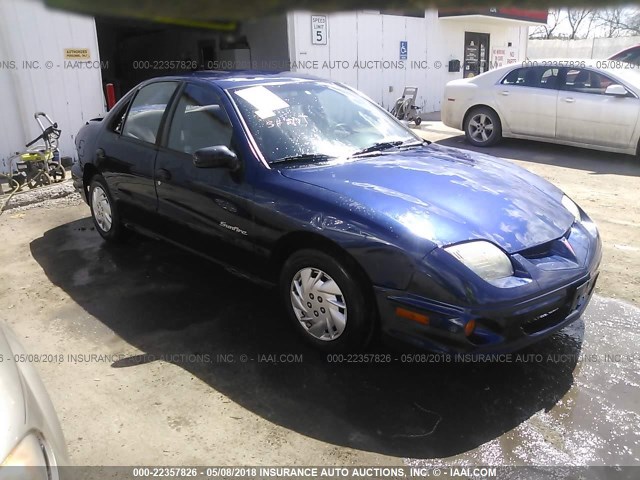 1G2JB524727301424 - 2002 PONTIAC SUNFIRE SE Dark Blue photo 1