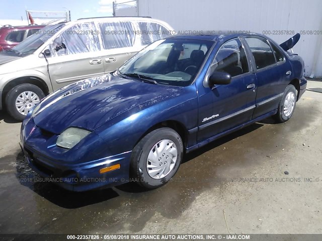 1G2JB524727301424 - 2002 PONTIAC SUNFIRE SE Dark Blue photo 2