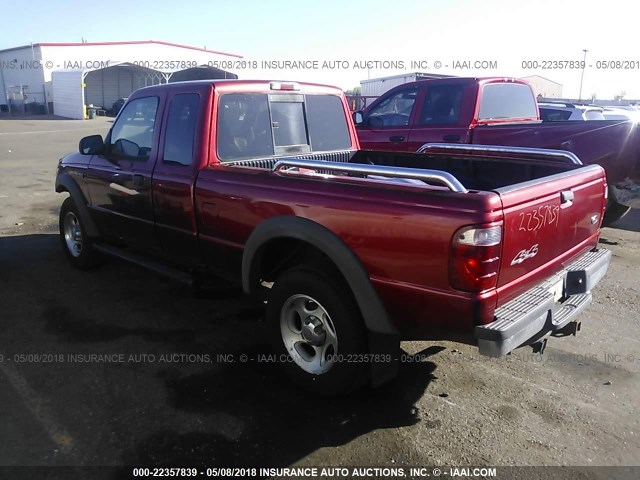 1FTZR45E13PA08399 - 2003 FORD RANGER SUPER CAB RED photo 3