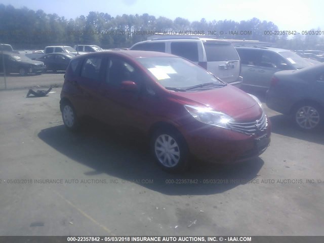 3N1CE2CP4EL413944 - 2014 NISSAN VERSA NOTE S/S PLUS/SV/SL RED photo 1
