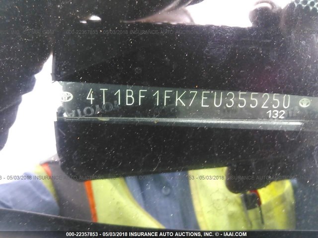 4T1BF1FK7EU355250 - 2014 TOYOTA CAMRY L/SE/LE/XLE GRAY photo 9