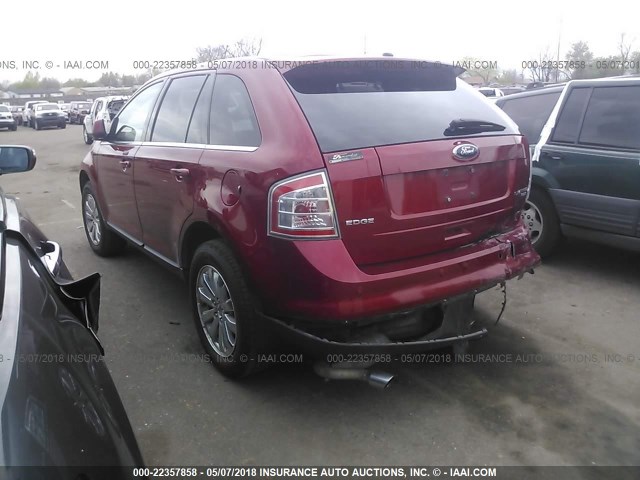 2FMDK49C48BB31552 - 2008 FORD EDGE LIMITED RED photo 3