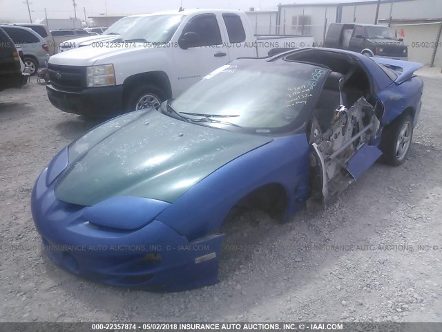 2G2FV22G3W2221038 - 1998 PONTIAC FIREBIRD FORMULA/TRANS AM BLUE photo 2