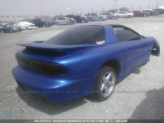 2G2FV22G3W2221038 - 1998 PONTIAC FIREBIRD FORMULA/TRANS AM BLUE photo 4