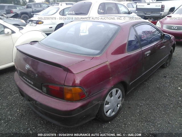 JT2EL45U5R0185572 - 1994 TOYOTA PASEO RED photo 4