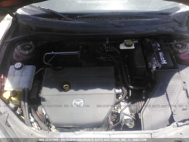 JM1BK143361472287 - 2006 MAZDA 3 HATCHBACK RED photo 10