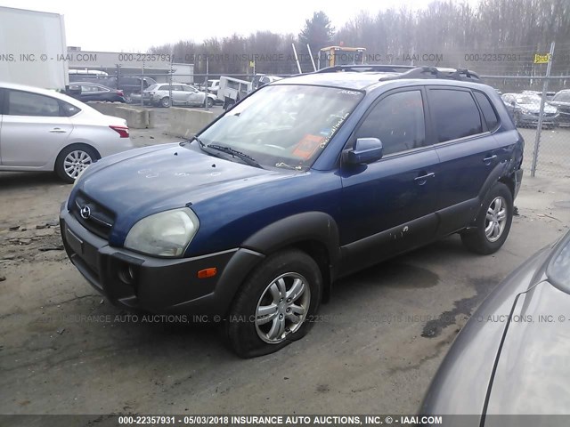 KM8JN72D06U312640 - 2006 HYUNDAI TUCSON GLS/LIMITED BLUE photo 2