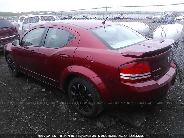 1B3LC56K68N629336 - 2008 DODGE AVENGER SXT RED photo 3