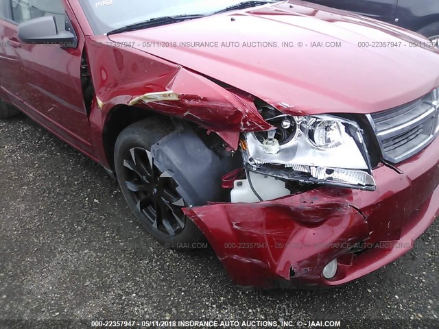 1B3LC56K68N629336 - 2008 DODGE AVENGER SXT RED photo 6