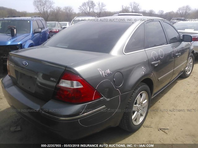 1FAFP24165G132026 - 2005 FORD FIVE HUNDRED SEL GRAY photo 4