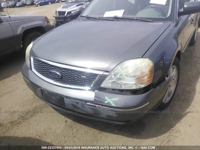 1FAFP24165G132026 - 2005 FORD FIVE HUNDRED SEL GRAY photo 6