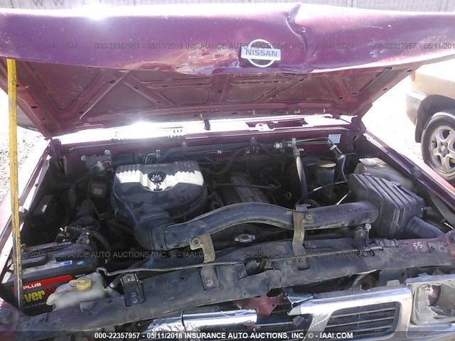 1N6SD11S7SC302452 - 1995 NISSAN TRUCK E/XE RED photo 10