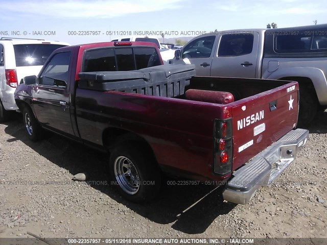 1N6SD11S7SC302452 - 1995 NISSAN TRUCK E/XE RED photo 3