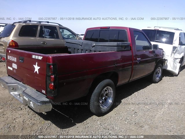 1N6SD11S7SC302452 - 1995 NISSAN TRUCK E/XE RED photo 4