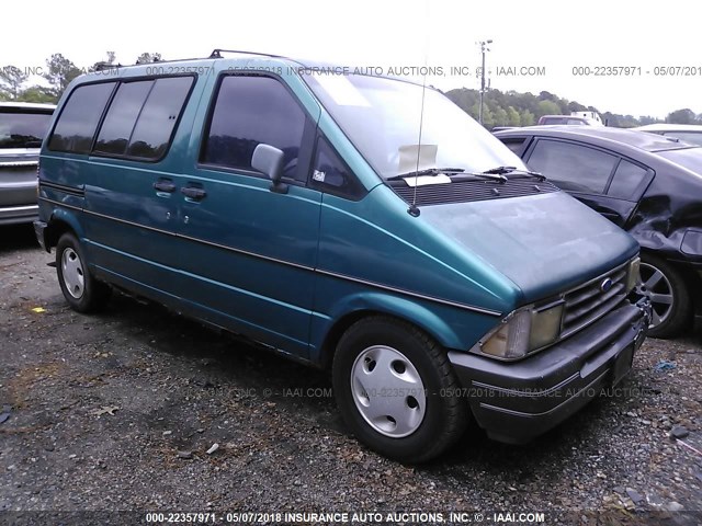 1FMCA11U6PZC54914 - 1993 FORD AEROSTAR TURQUOISE photo 1