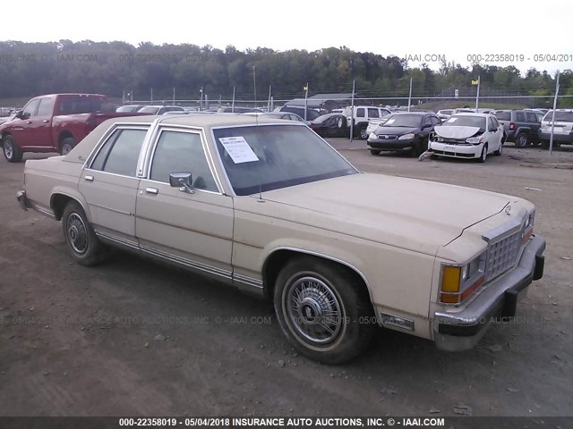 2FABP74F5HX137708 - 1987 FORD CROWN VICTORIA LX CREAM photo 1