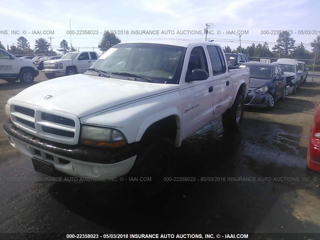 1B7HG38X12S541440 - 2002 DODGE DAKOTA QUAD SPORT/QUAD R/T WHITE photo 2