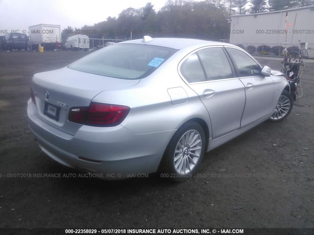 WBAFU7C50DDU68305 - 2013 BMW 535 XI SILVER photo 4