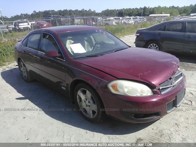 2G1WD58C169312460 - 2006 CHEVROLET IMPALA SUPER SPORT MAROON photo 1