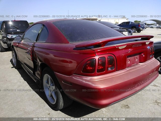 1FALP42X2TF176405 - 1996 FORD MUSTANG GT RED photo 3