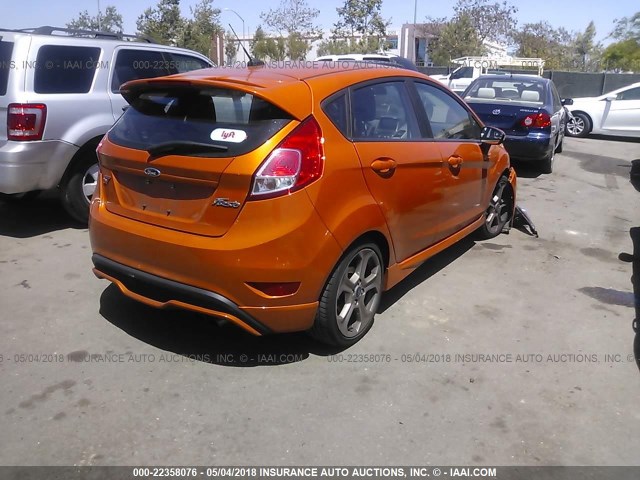 3FADP4GX9HM150582 - 2017 FORD FIESTA ST ORANGE photo 4