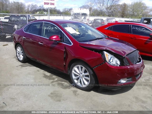 1G4PP5SK9D4148048 - 2013 BUICK VERANO RED photo 1