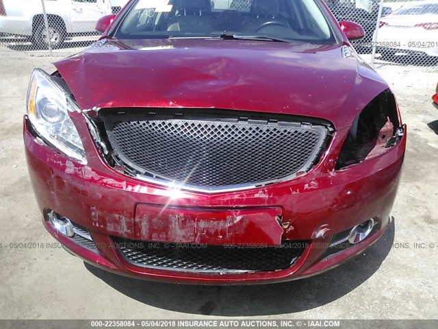 1G4PP5SK9D4148048 - 2013 BUICK VERANO RED photo 6