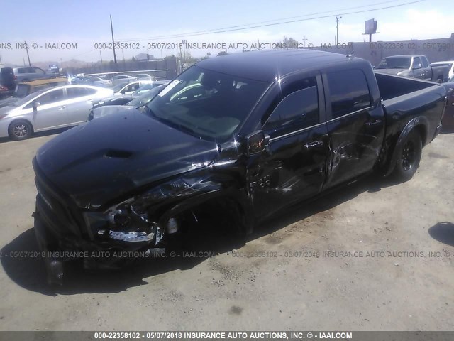 1C6RR6YT6JS173825 - 2018 RAM 1500 REBEL შავი ფოტო 2
