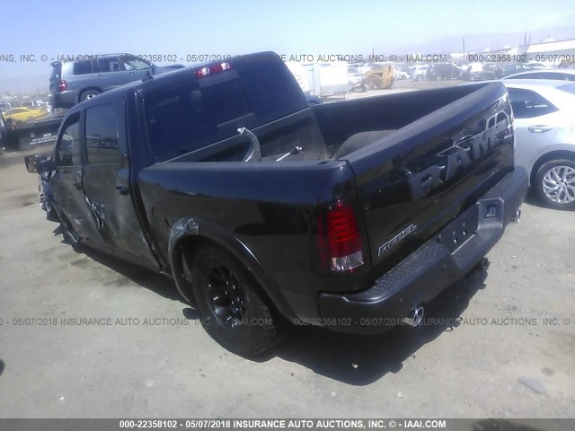 1C6RR6YT6JS173825 - 2018 RAM 1500 REBEL შავი ფოტო 3