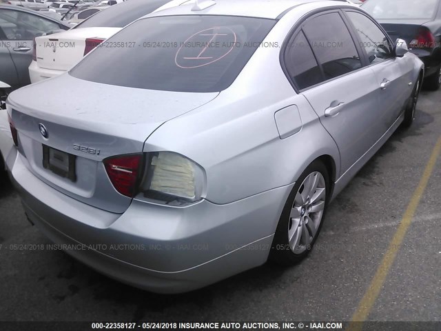 WBAVC53527FZ73922 - 2007 BMW 328 I SULEV SILVER photo 4