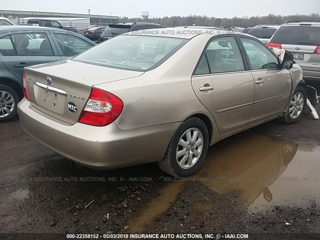 4T1BE30K83U250625 - 2003 TOYOTA CAMRY LE/XLE/SE ოქროსფერი ფოტო 4
