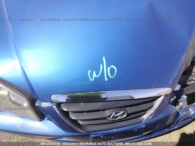 KMHDN46D05U019325 - 2005 HYUNDAI ELANTRA GLS/GT BLUE photo 10