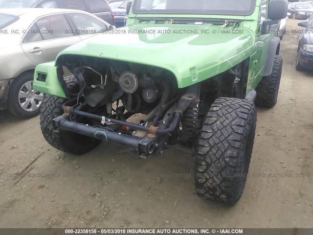 1J4FA39S55P331629 - 2005 JEEP WRANGLER X GREEN photo 6