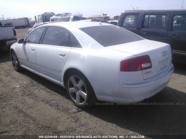 WAUMV44E47N011321 - 2007 AUDI A8 L QUATTRO WHITE photo 3